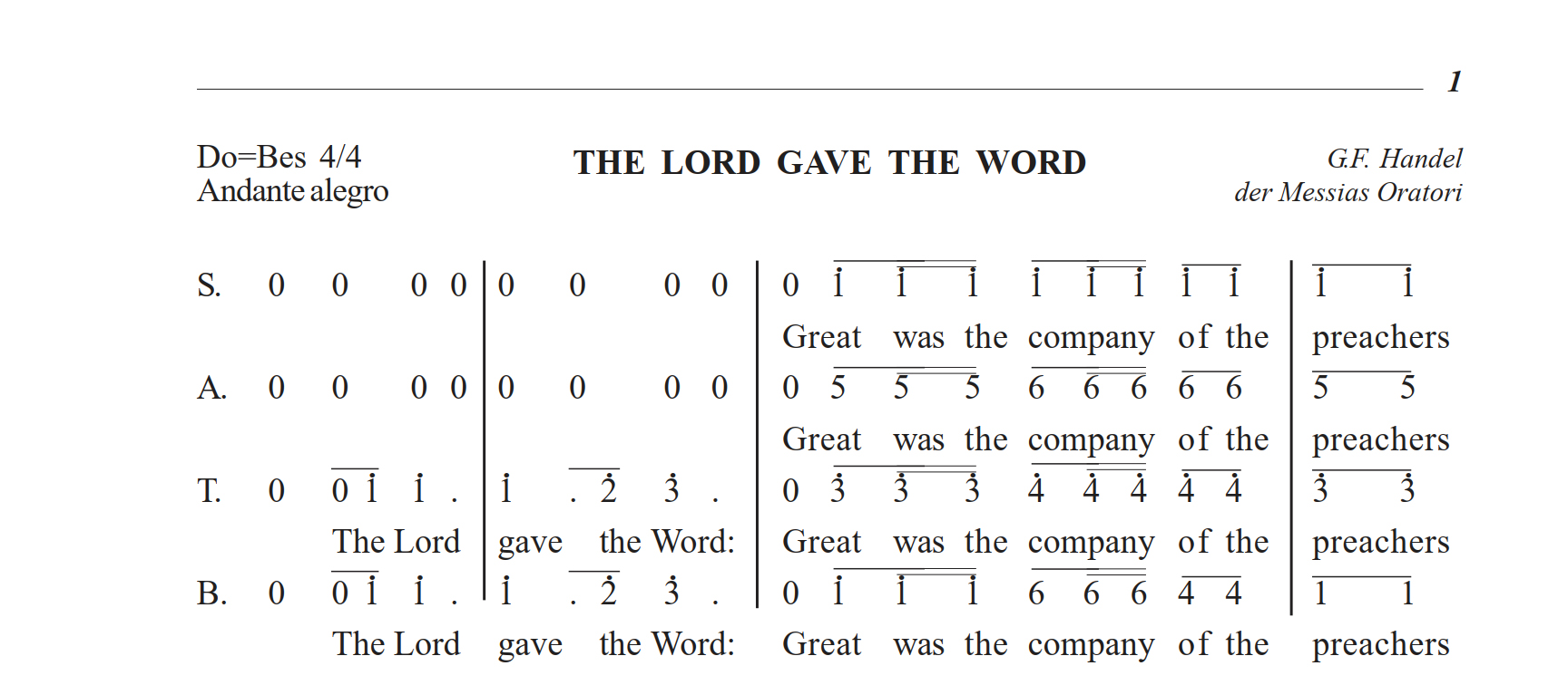 The Lord Gave Word - G.F. Handel